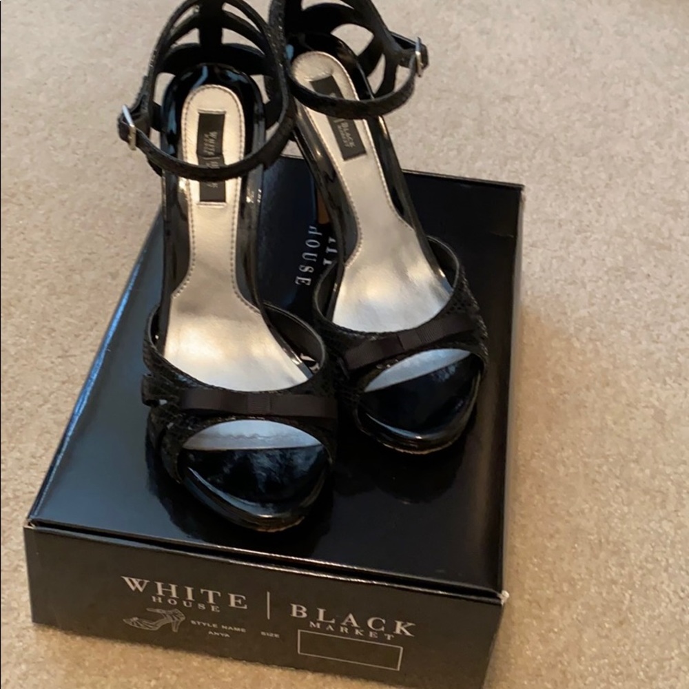 WHBM snake embossed Sandals.